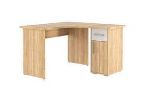 Компьютерный стол Мебель России Лайт-1 120 см угловой дуб сонома / белый