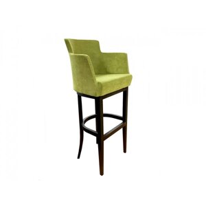 GRUPPO 396GRUPPO 396 Барный стул Крипс на опоре барная деревянная (арт. 222), в ткани цвет зеленый