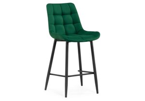 Барный стул Мебель России Алст велюр зеленый / черный