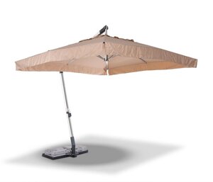 "Корсика" зонт уличный 3х3м на боковой алюминиевой опоре, цвет металлический