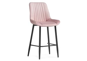 Барный стул Notta - собственное производство Седа велюр розовый / черный