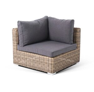 "Лунго" модуль диванный угловой с подушками, цвет соломенный