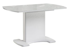 Стол стеклянный Мебель России Палмер 120 белый / белое стекло