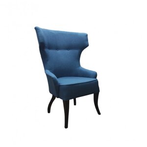 GRUPPO 396GRUPPO 396 Кресло Берардо Модерн, ткань цвет синий, опора деревянная
