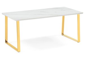 Керамический стол Notta - собственное производство Селена 2 180х90х77 белый мрамор / золото