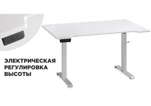 Компьютерный стол Notta - собственное производство Маркос с механизмом подъема 140х80х75 белый / шагрень белая