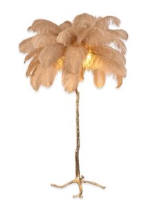 IST-CASA Торшер страусиные перья FEATHER LAMP, Цвет: бежевый