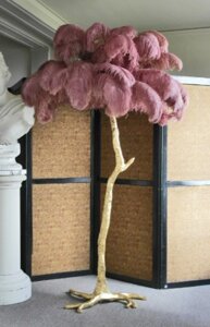 IST-CASA Торшер страусиные перья FEATHER LAMP, Цвет: сиреневый