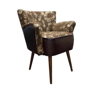 GRUPPO 396GRUPPO 396 Кресло Свейн размер 66 х 70 см, наружная часть экокожа цвет коричневый, внутренняя часть текстиль