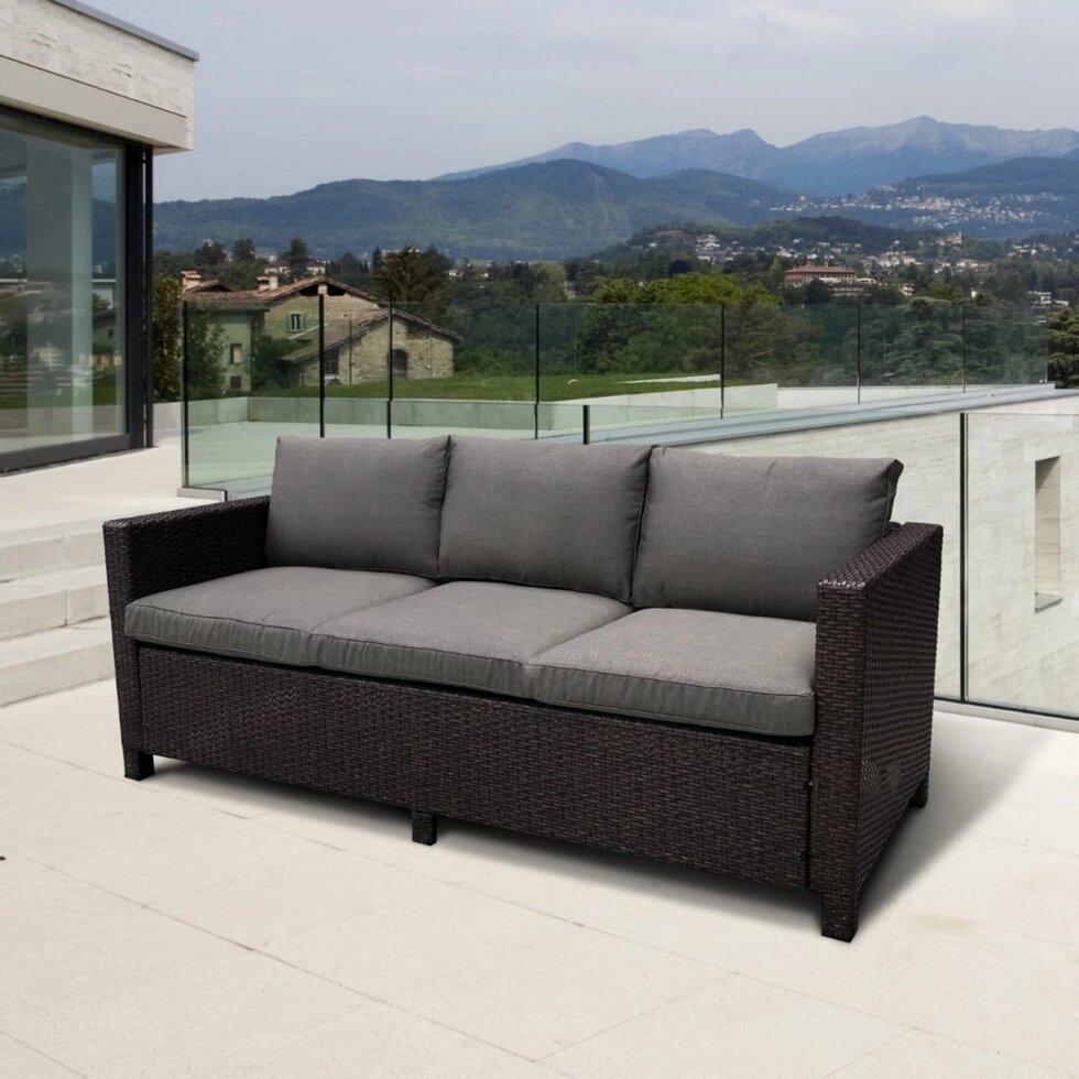 Плетеный диван S65A-W53 Brown ##от компании## Мебельный интернет-магазин «Solo» - ##фото## 1