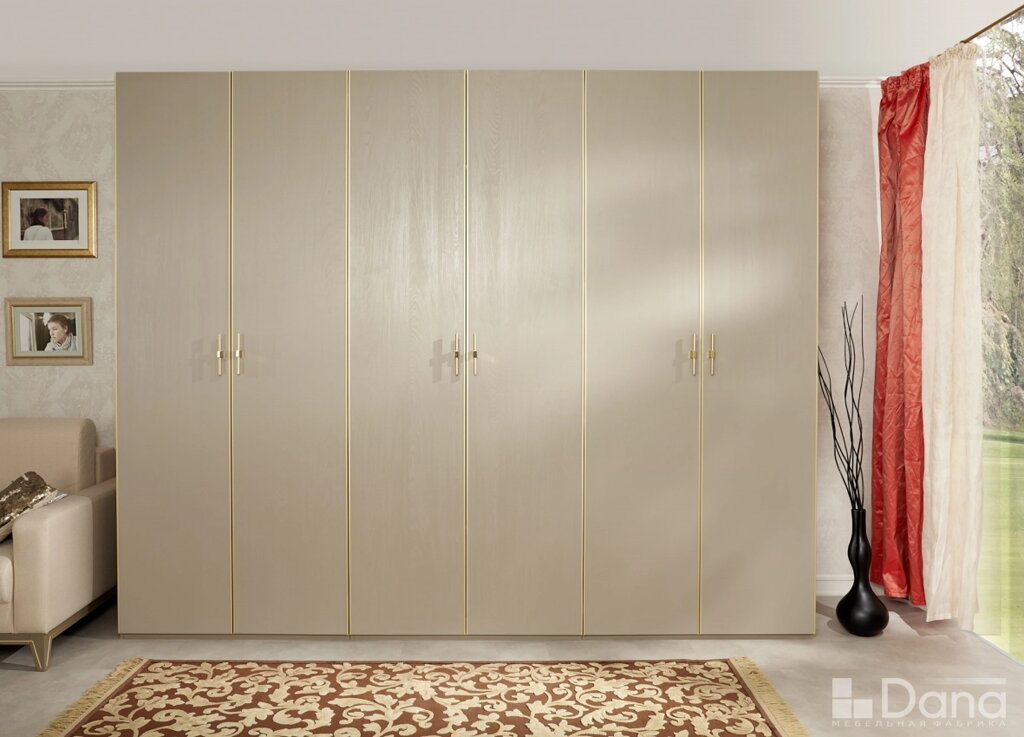 Шкаф 6 дв. Palmari P1650 с алюминиевым профилем (временно отсутствует) от компании Мебельный интернет-магазин «Solo» - фото 1