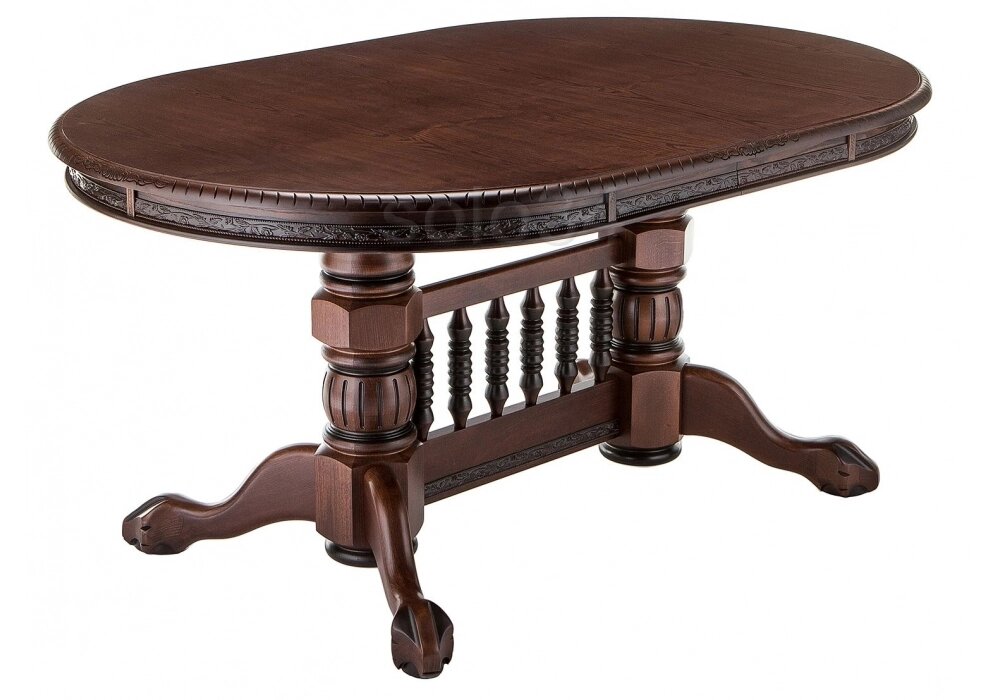 Стол деревянный Мебель России Кантри 160 орех с коричневой патиной ##от компании## Мебельный интернет-магазин «Solo» - ##фото## 1