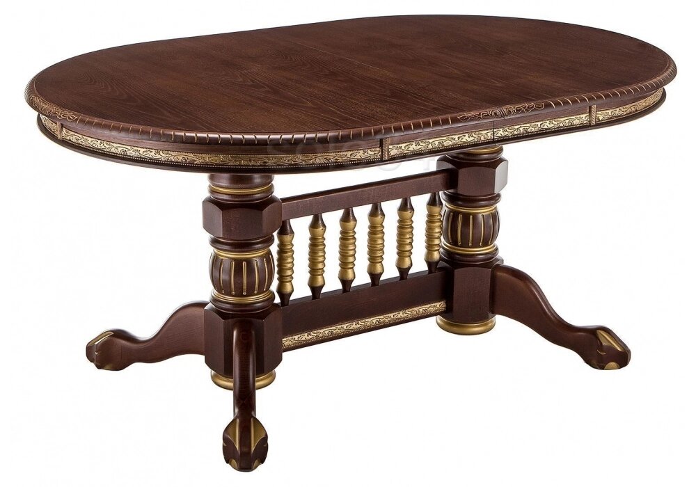 Стол деревянный Мебель России Кантри 160 орех с золотой патиной ##от компании## Мебельный интернет-магазин «Solo» - ##фото## 1