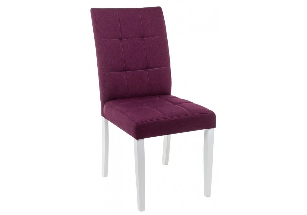 Стул деревянный Мебель Малайзии Madina white / fabric purple ##от компании## Мебельный интернет-магазин «Solo» - ##фото## 1