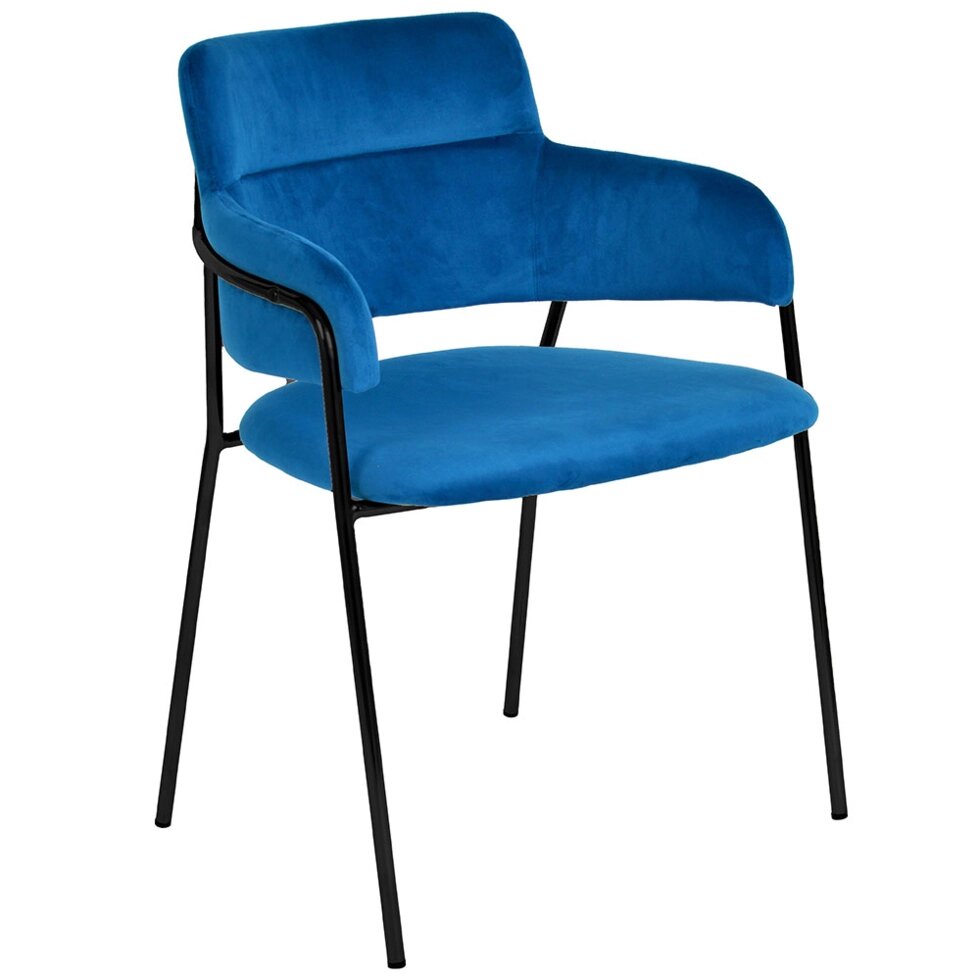Стул Napoli синий с черными ножками ##от компании## Мебельный интернет-магазин «Solo» - ##фото## 1