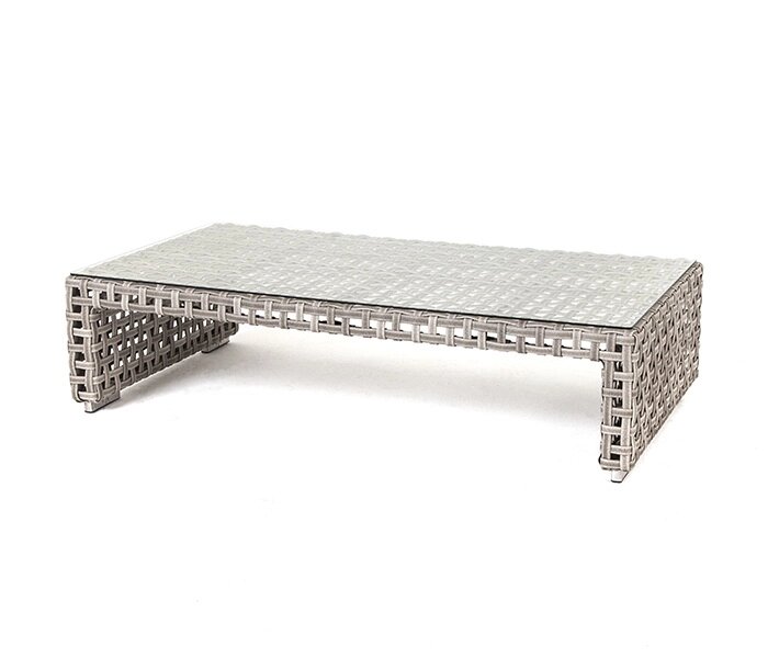 "Тито" кофейный столик плетеный, цвет серый от компании Мебельный интернет-магазин «Solo» - фото 1
