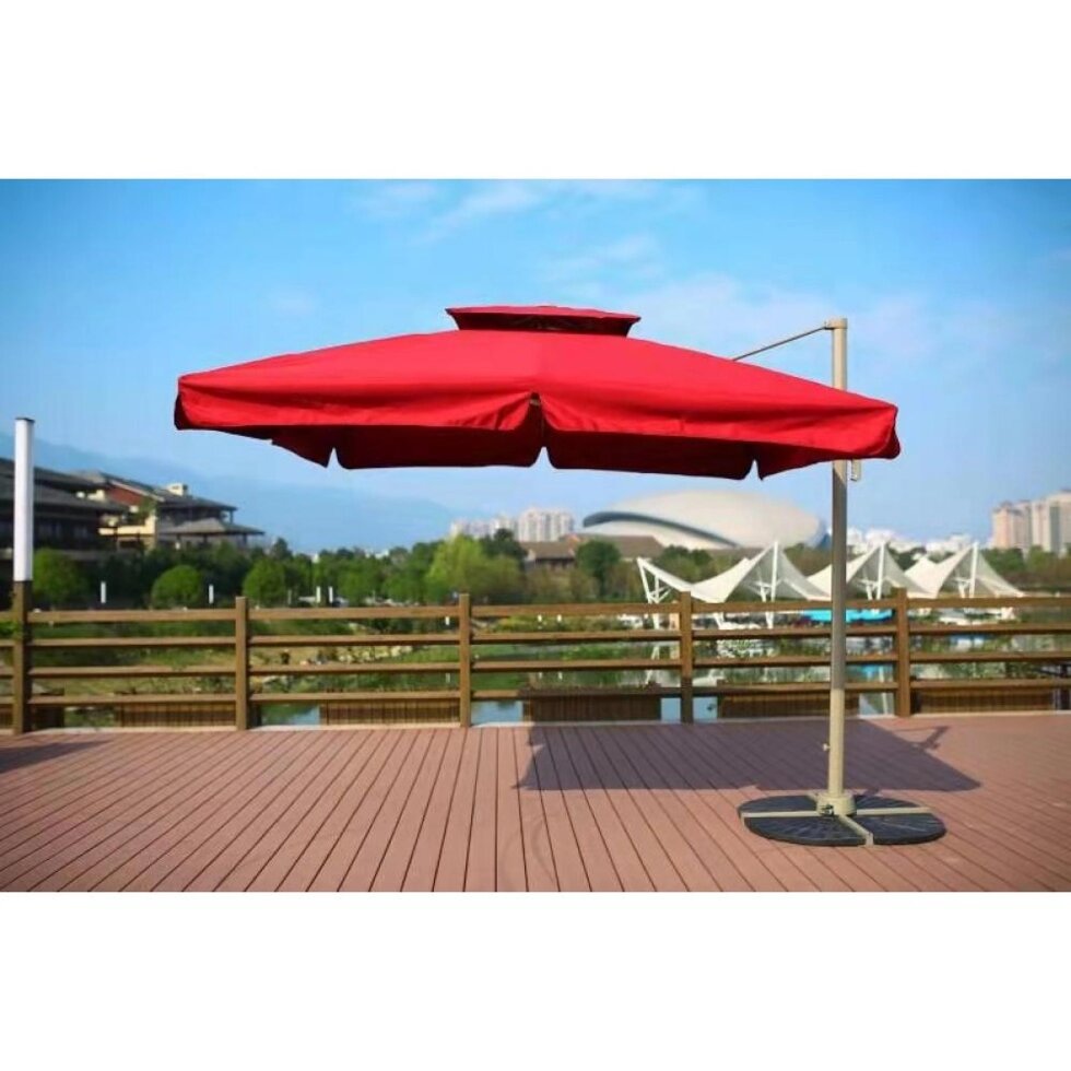 Зонт для кафе AFM-250SB-Bordo (2,5x2,5) от компании Мебельный интернет-магазин «Solo» - фото 1