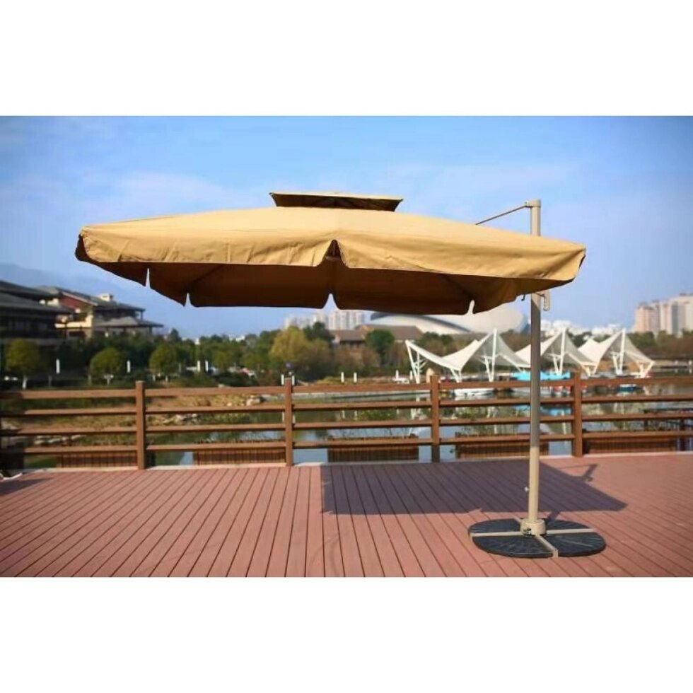 Зонт для кафе AFM-250SDB-Dark Beige (2,5x2,5) от компании Мебельный интернет-магазин «Solo» - фото 1
