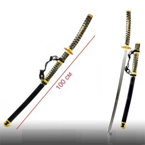 Катана сувенирная "Золотой самурай" самурайский меч.