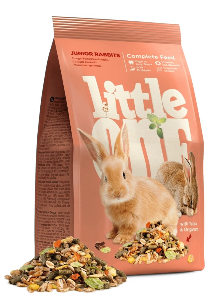 Little One Литтл Ван Корм для молодых кроликов, 400 гр от компании Оптово-розничная база ветпрепаратов. Ветаптека. ООО НПП Велес - фото 1