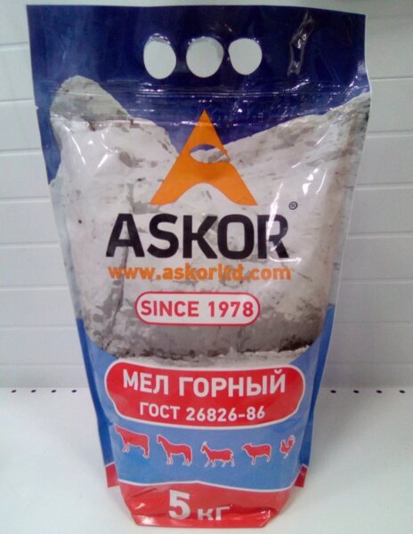 Мел кормовой горный, 5 кг купить в Ростове-на-Дону оптом и в розницу по ...