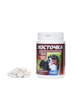 Косточка с пивными дрожжами Витамины для собак, 100 табл