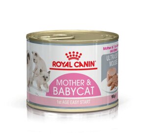 Royal Canin Mother&Babycat Роял Канин Мазер&Бэбикет Корм для котят, беременных и кормящих кошек, уп. 12 шт по 195 гр