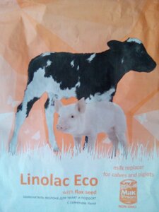 ЗЦМ Линолак Эко 12% с семенем льна для выпойки телят с 21 дня жизни, 25 кг