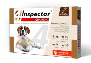 Inspector Quadro C Инспектор Квадро С Капли от блох и гельминтов для собак весом 40-60 кг, 1 шт