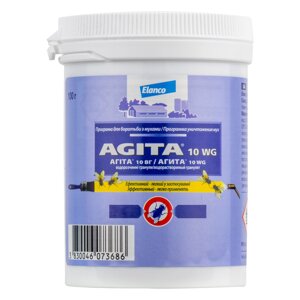 Агита Инсектицидный препарат для борьбы с мухами, тараканами, блохами, 100 гр