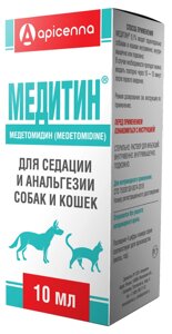 Медитин 0,1% Седативный препарат для собак и кошек, 10 мл в Ростовской области от компании Оптово-розничная база ветпрепаратов. Ветаптека. ООО НПП Велес