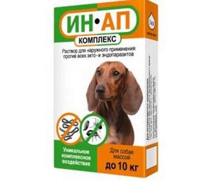 Капли ИН-АП противопаразитарные для собак до 10 кг, 1 шт в Ростовской области от компании Оптово-розничная база ветпрепаратов. Ветаптека. ООО НПП Велес