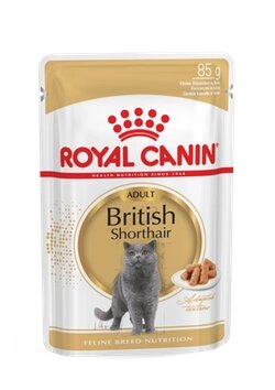 Royal Canin British Shorthair Роял Канин Кусочки в соусе для кошек породы британская короткошерстная, уп. 12 шт. 85 гр от компании Оптово-розничная база ветпрепаратов. Ветаптека. ООО НПП Велес - фото 1