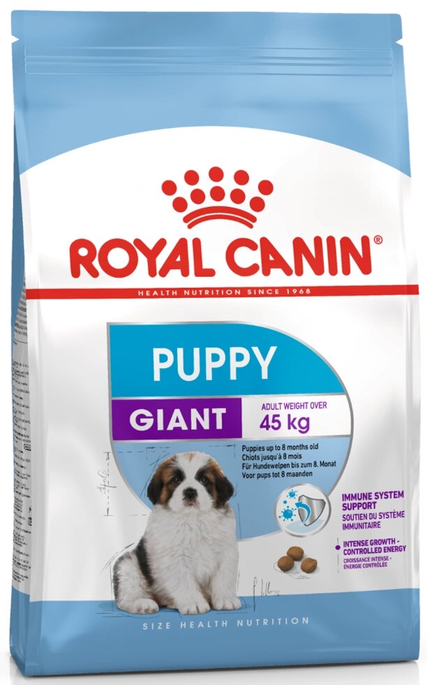 Royal Canin Giant Puppy Роял Канин Джайнт Паппи Корм для щенков гигантских пород от 2 до 8 месяцев, 15 кг от компании Оптово-розничная база ветпрепаратов. Ветаптека. ООО НПП Велес - фото 1