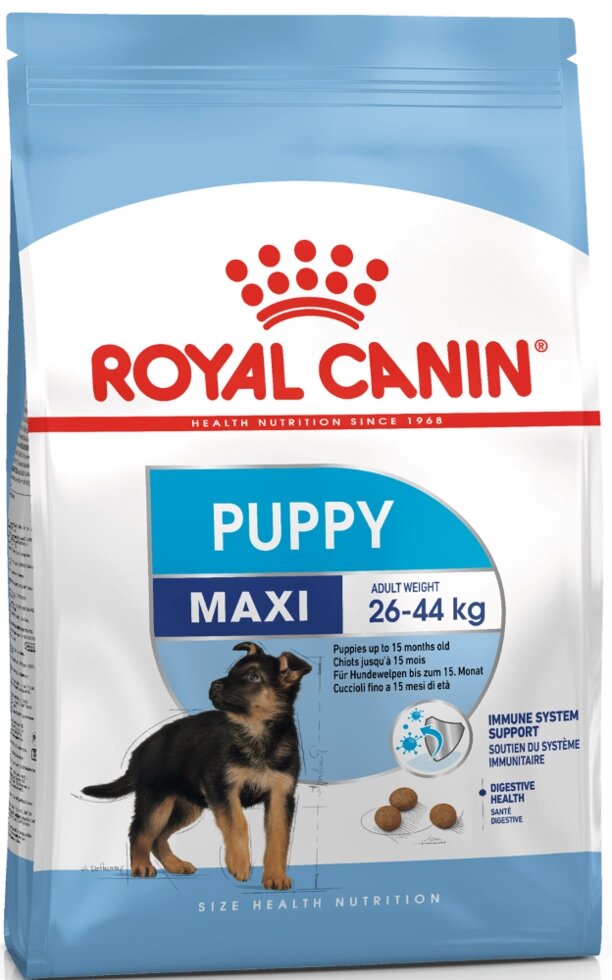 Royal Canin Maxi Puppy Роял Канин Макси Паппи Корм для щенков крупных пород от 2 до 15 месяцев, 15 кг от компании Оптово-розничная база ветпрепаратов. Ветаптека. ООО НПП Велес - фото 1