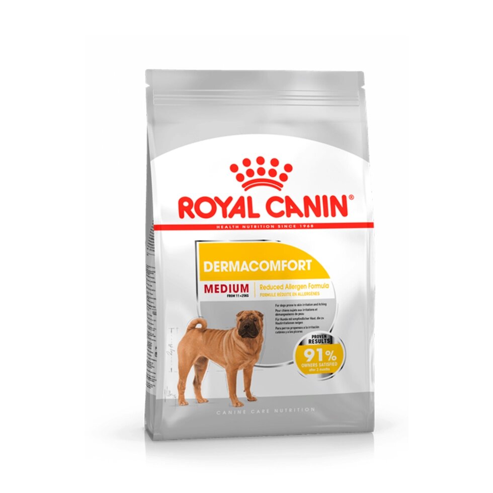 Royal Canin Medium Dermacomfort Роял Канин Медиум Дермакомфорт Корм для собак средних пород, 10 кг от компании Оптово-розничная база ветпрепаратов. Ветаптека. ООО НПП Велес - фото 1