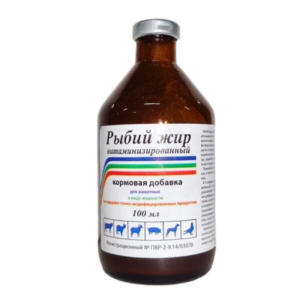 Рыбий жир, 100 мл от компании Оптово-розничная база ветпрепаратов. Ветаптека. ООО НПП Велес - фото 1