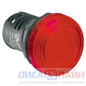 Lovato Electric (Италия) Индикаторная светодиодная лампа 8LP2TILE4P 110 VAC красный