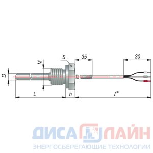 ОВЕН (Россия) Термопреобразователь сопротивления ДТС064-РТ100. В3.100/2