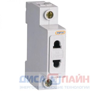 Розетка на DIN рейку Энергия 2PIN 10 A 250V