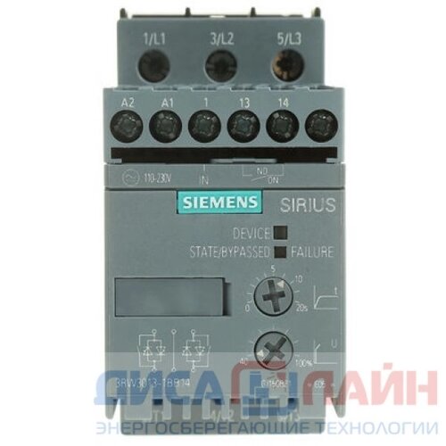 Siemens Устройство плавного пуска Sirius 3RW3038-1BB14 37.0кВт/72.0А
