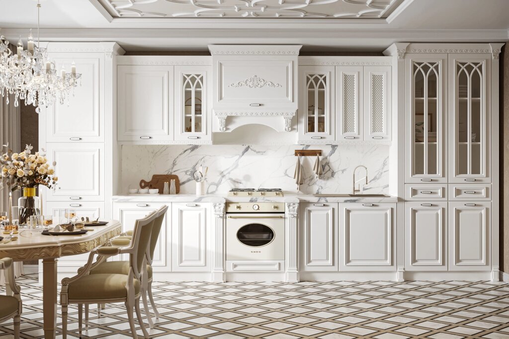 Набор кухонный "Монако" П1Ф прямой 4,70 (Кухня 2,9+ПД750+ПС1050) от компании Мебель Дом 24 - фото 1