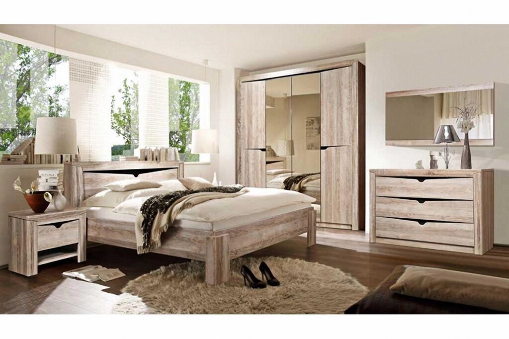 Спальня "Гарда" 4/160 Дуб Каньон в  стиле хайтек ##от компании## Мебель Дом 24 - ##фото## 1