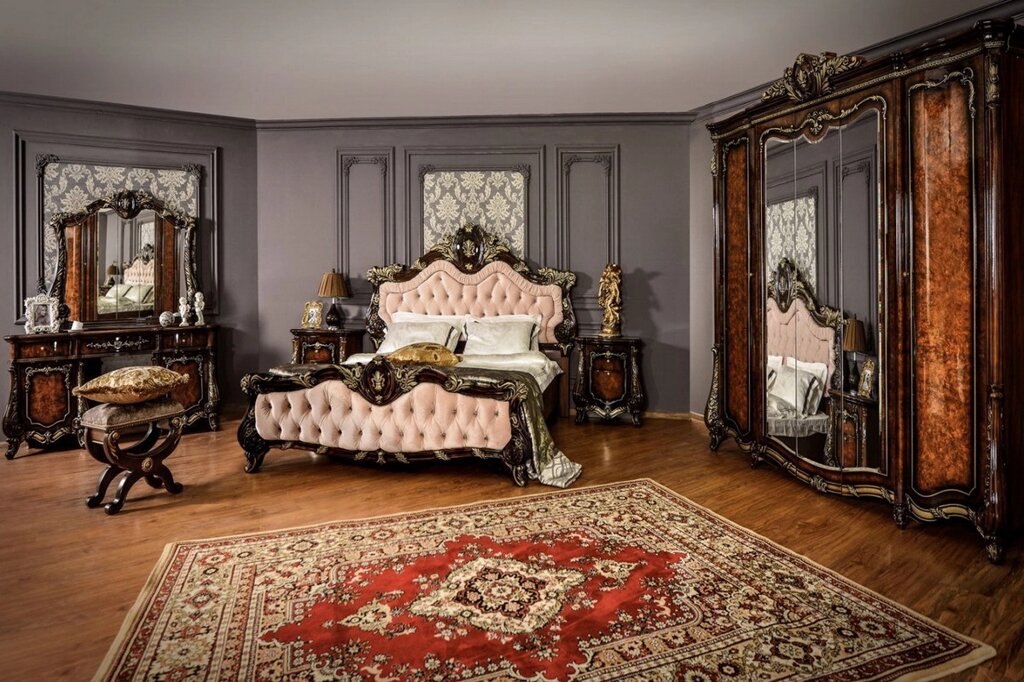 Спальня "Марселла" 5 дв крем глянец (180х200) от компании Мебель Дом 24 - фото 1
