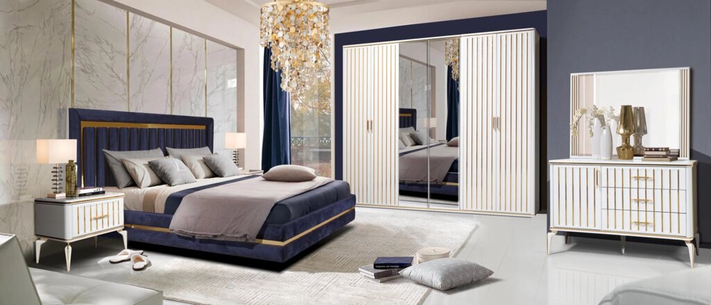 Спальня "Стамбул" Синяя от компании Мебель Дом 24 - фото 1