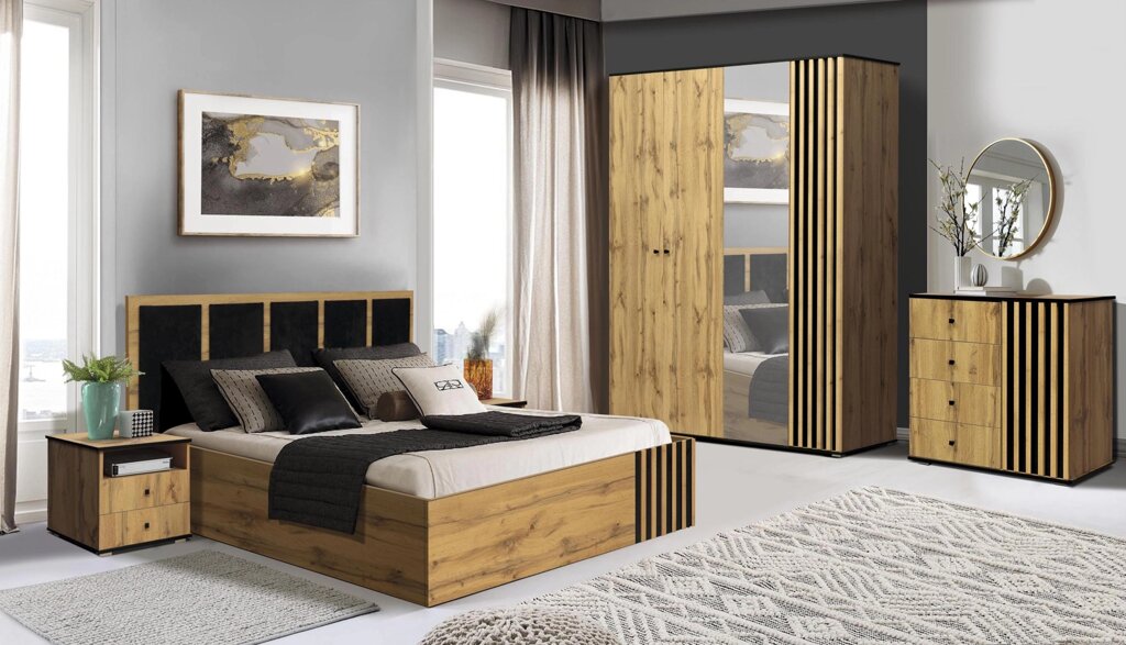 Спальня в стиле Лофт "Либерти" от компании Мебель Дом 24 - фото 1