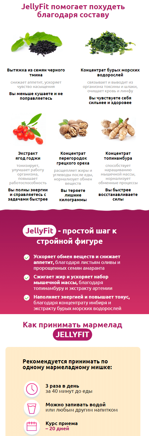JellyFit - мармеладные мишки для похудения купить