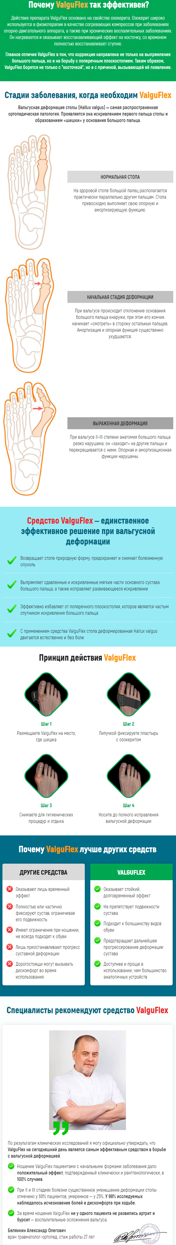 ValguFlex - средство от вальгусной деформации купить