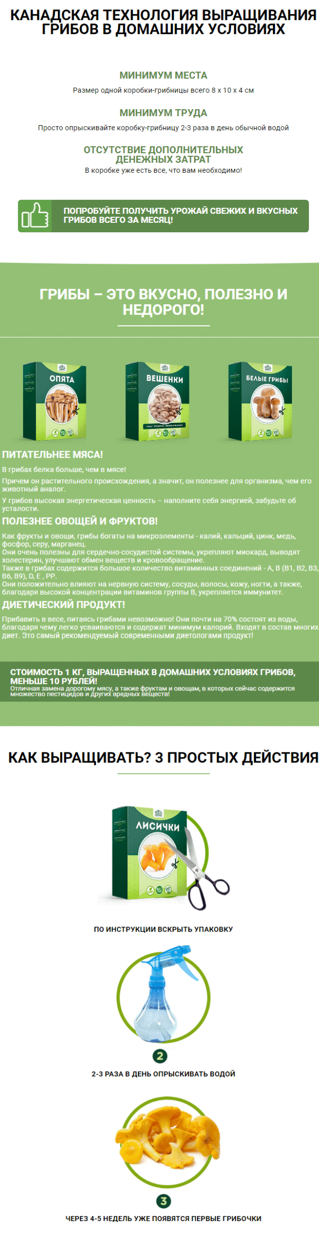 Выращивание грибов «Грибная ферма» в домашних условиях купить в Астане на  PromPortal.Su (ID#93876714)