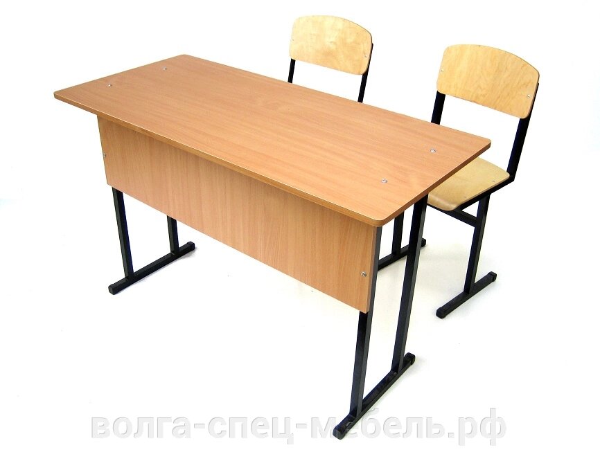 Комплект школьный - парта и стул ученический/школьный 2шт стандарт. от компании Волга-Спец-Мебель - фото 1